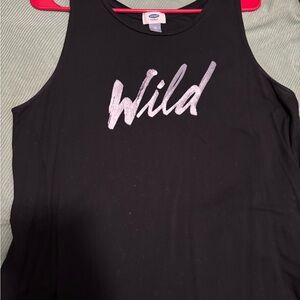 Wild Black Tank Top